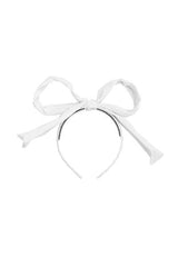 Project 6 Party Bow Taffeta - White